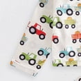 thumbnail image 5 of Boys 2‑Piece Collared Button‑Up Pajama Set with Cartoon Print,Soft Fabric Sleepwear for Boys 18-24 Months, 5 of 7