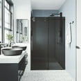 thumbnail image 4 of VIGO Elan 68 to 72 in. W x 74 in. H Sliding Frameless Shower Door in Matte Black with 3/8 in. (10mm) Black Tint Glass, 4 of 13