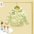 thumbnail image 2 of JIANJIA Toddler Boys Coats & Jackets Down Butterfly Print Solid Color Hooded Long Sleeve Tops Coat Outwear,Yellow,4-5 Years, 2 of 4