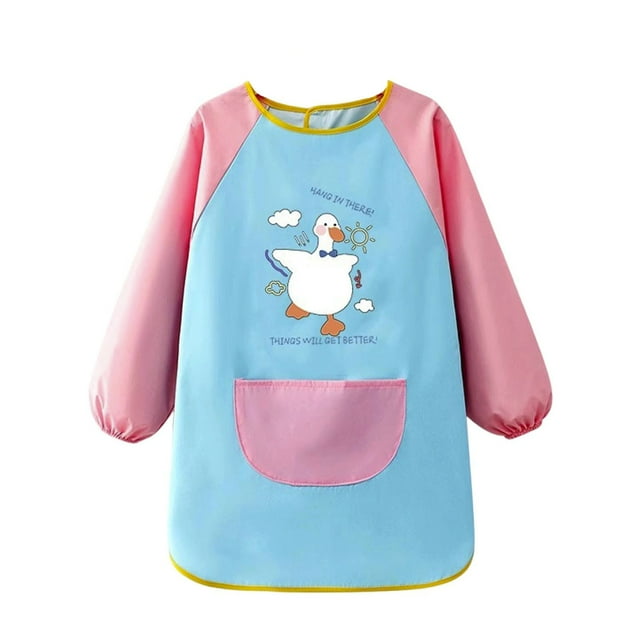Tablier à Manches Longues pour Enfants, Garçons, Tout-Petits, Artistes, Protection, Facile à Porter, Lavable