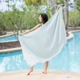 thumbnail image 2 of Die Caprie Turkish Bath Towel 100% Cotton Peshtemal Beach Towels 39x78 Thin Lightweight Travel Camping Bath Sauna Beach Gym Pool Blanket Gift Quick Dry Towels (Aqua), 2 of 7