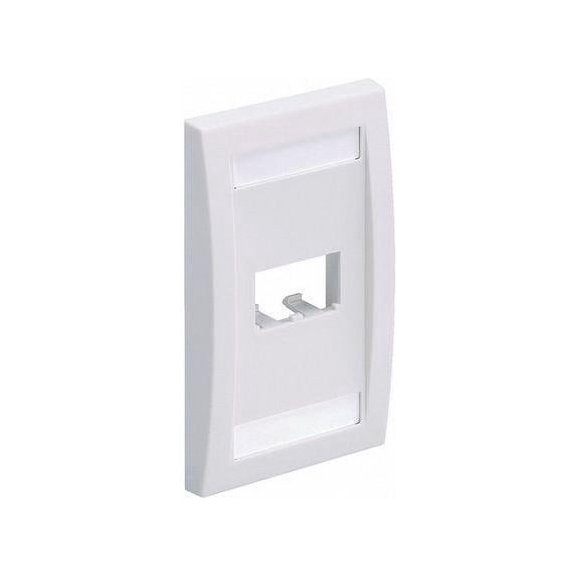 Panduit Wall Plate,Single Gang,2 Ports, White CFPE2WHY