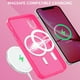 thumbnail image 2 of Funda para iPhone X, funda para iPhone Xs, compatible con carga inalámbrica Magsafe, translúcida, mate, fina, a prueba de golpes, antiarañazos, antiamarilleo, protectora para iPhone X/XS, rosa, 2 of 8