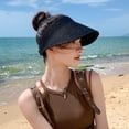 thumbnail image 4 of Sombreros de visera solar de ala ancha plegables para mujer, gorra de golf, sombrero de sol de playa para mujer, sombrero de sol de viaje UV para mujer, ala ancha, 4 of 6