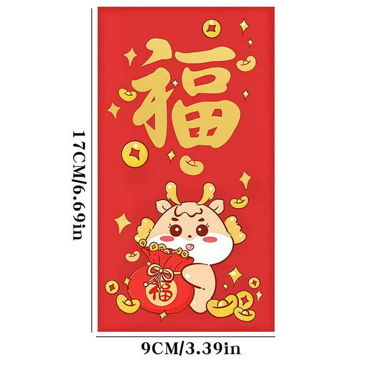 2024 New Year Red Envelopes - Year of The Dragon - Chinese Lucky Money  Pockets