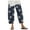 A-Dark Blue45, variant on Womens Pants Dandelion Print Elastic Waist Lightweight Loose Fit Trousers Wrap Split Hem Casual Vacation Travel Pants