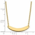 thumbnail image 3 of Ss/Gold Plated Sterling Silver/Gold-Plated Small Polished Curved Blank Bar Necklace Made In United States -Jewelry By Sweet Pea, 3 of 3
