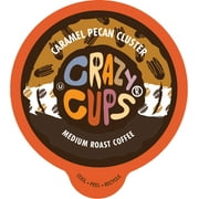 Crazy Cups Caramel Pecan Cluster Medium Roast Coffee, for Keurig K Cups Brewers, 22 Count