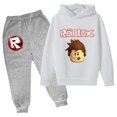 thumbnail image 4 of juego periférico niños con capucha pantalones de manga larga conjunto moda tendencia suéter sudadera pantalones casuales regalos de cumpleaños, 4 of 5