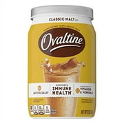 Ovaltine Classic Malt Powdered Drink Mix for Hot and Cold Milk, 12 OZ Canister