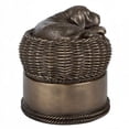 thumbnail image 3 of Perfect Memorials Large Bronze Dog in Basket Cremation Urn, 3 of 7