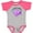 Baseball Heather and Hot Pink, variant on Inktastic Cutest Catch Cute Purple Fish Boys or Girls Baby Bodysuit