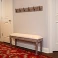 thumbnail image 4 of Décor Therapy Waverly Wood Bench with Coat Rack Set, Measures 42x11.8x17.75, Winter White, 4 of 4