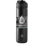 TAL 26oz Stainless Steel Ranger Water Bottle with Easy Sip Straw, Black