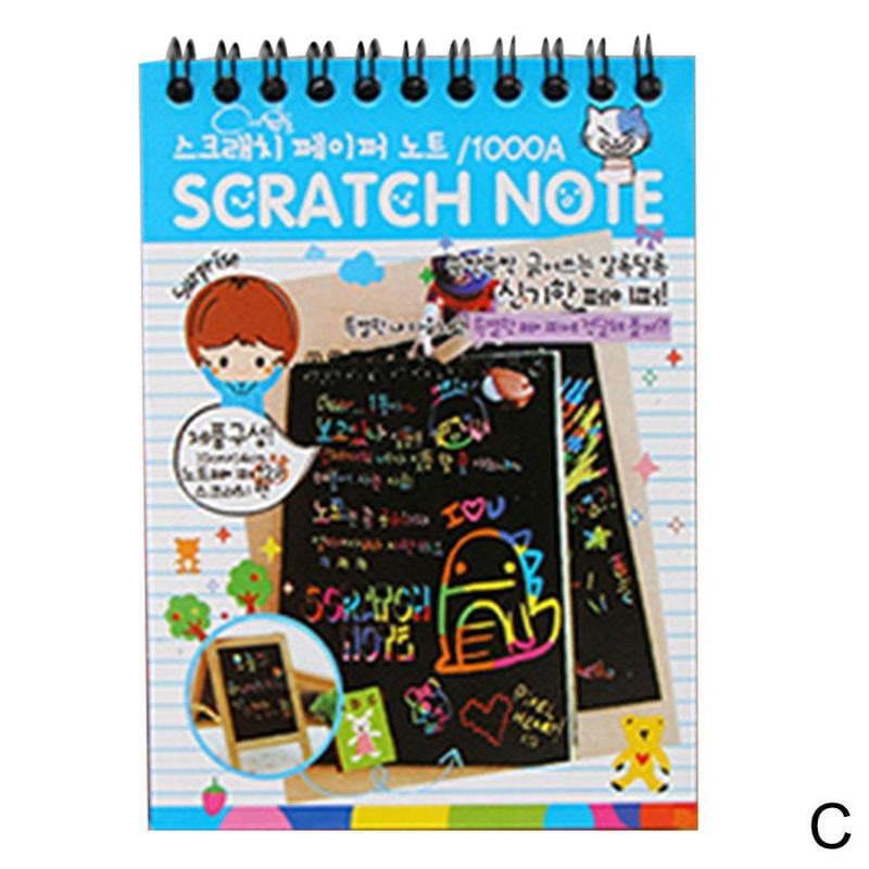 Fun Diy Doodling Drawing Magic Scratch Painting Book Kids Children Learning Education Toys Christmas Gift
