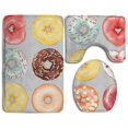 thumbnail image 1 of ABPHQTO Varias formas de donas Juego de alfombras de baño de 3 piezas Alfombra de baño Alfombra de contorno y tapa de inodoro ABPHQTO Cont-CHAPPLE-13289, 1 of 2