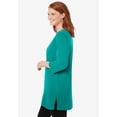 thumbnail image 3 of Woman Within Plus Size Perfect Three-Quarter-Sleeve Scoopneck Tunic, 3 of 6