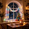 thumbnail image 6 of 16.4 ft Christmas Tinsel Garland with Light, Multicolor, Pastel Christmas Candy Decorations Prelit Tinsel Garland Battery Operated 50 LED Hanging for New Year Party Decor, 6 of 7