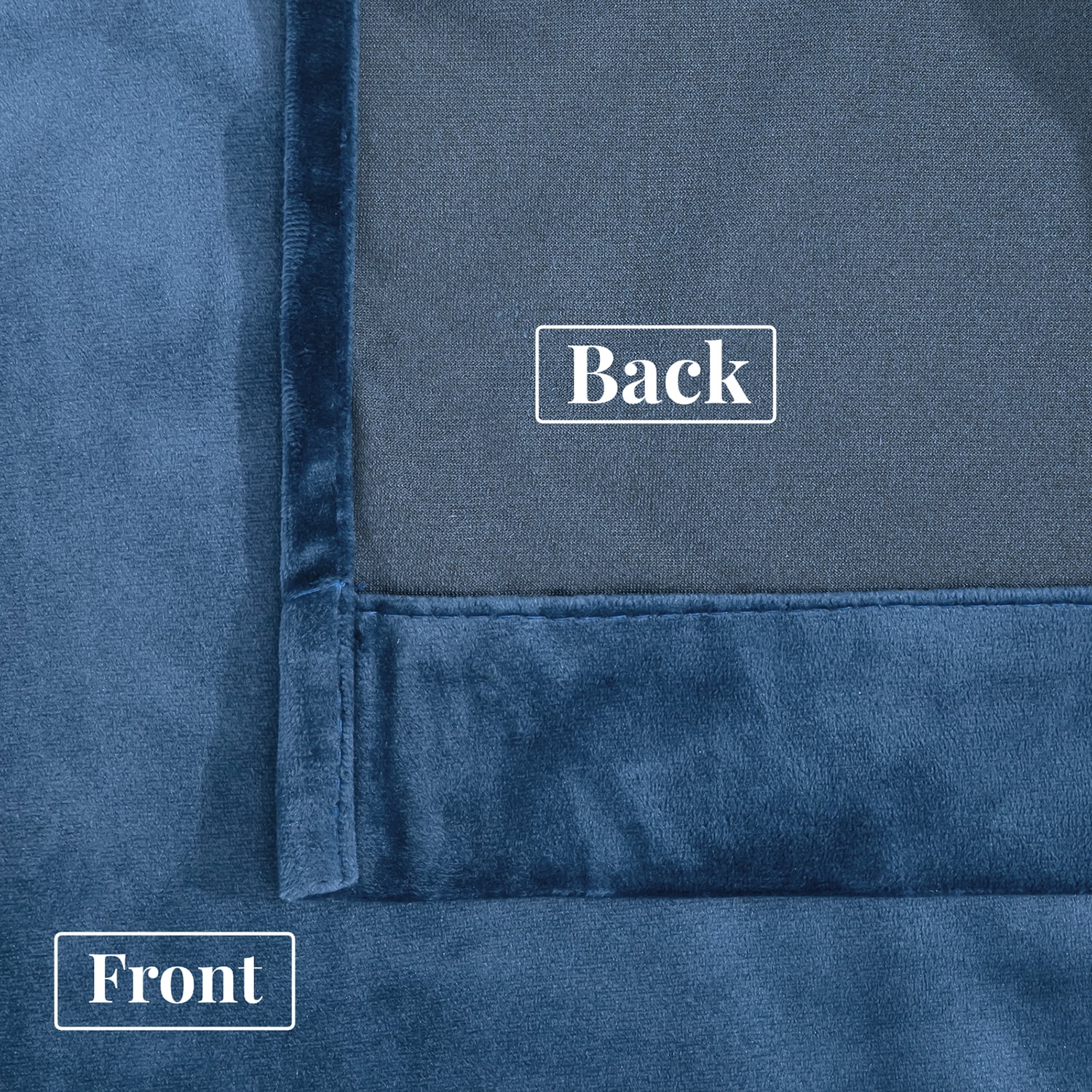 WWisewater 2 Panels Velvet Curtains Grommet Curtains ,Patio Door Drapes, Light Blocking Curtain,Blackout Curtains, Royal Blue, 52x96 inch