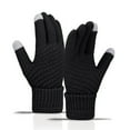 thumbnail image 2 of MIASHUI Cute Winter Knit Touchscreen Gloves, Warm Gloves for Cycling, Driving, Cold Weather Protection for Men and Women Black, 2 of 3