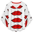 thumbnail image 4 of Lips! Women's V-Neck Blouse With 3/4 Ruffled Bell Sleeves Casual Top Ladies Blouses, 4 of 7