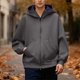 thumbnail image 1 of MHFRRA Sudadera con Capucha para Hombre: Chaqueta de Otoño, Cárdigan Informal de Gran Tamaño con Capucha y Cremallera Gris oscuro, 1 of 4