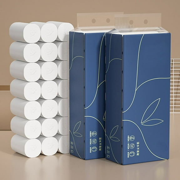 14 Rolls Premium & Soft Bamboo Toilet Paper, Toilet Tissue, Tree Free, 100% Biodegradable, Sustainable, 4-layer Toilet Paper Kitchen Paper Wooden Paddles Household Hand Towels Affordable Packaging
