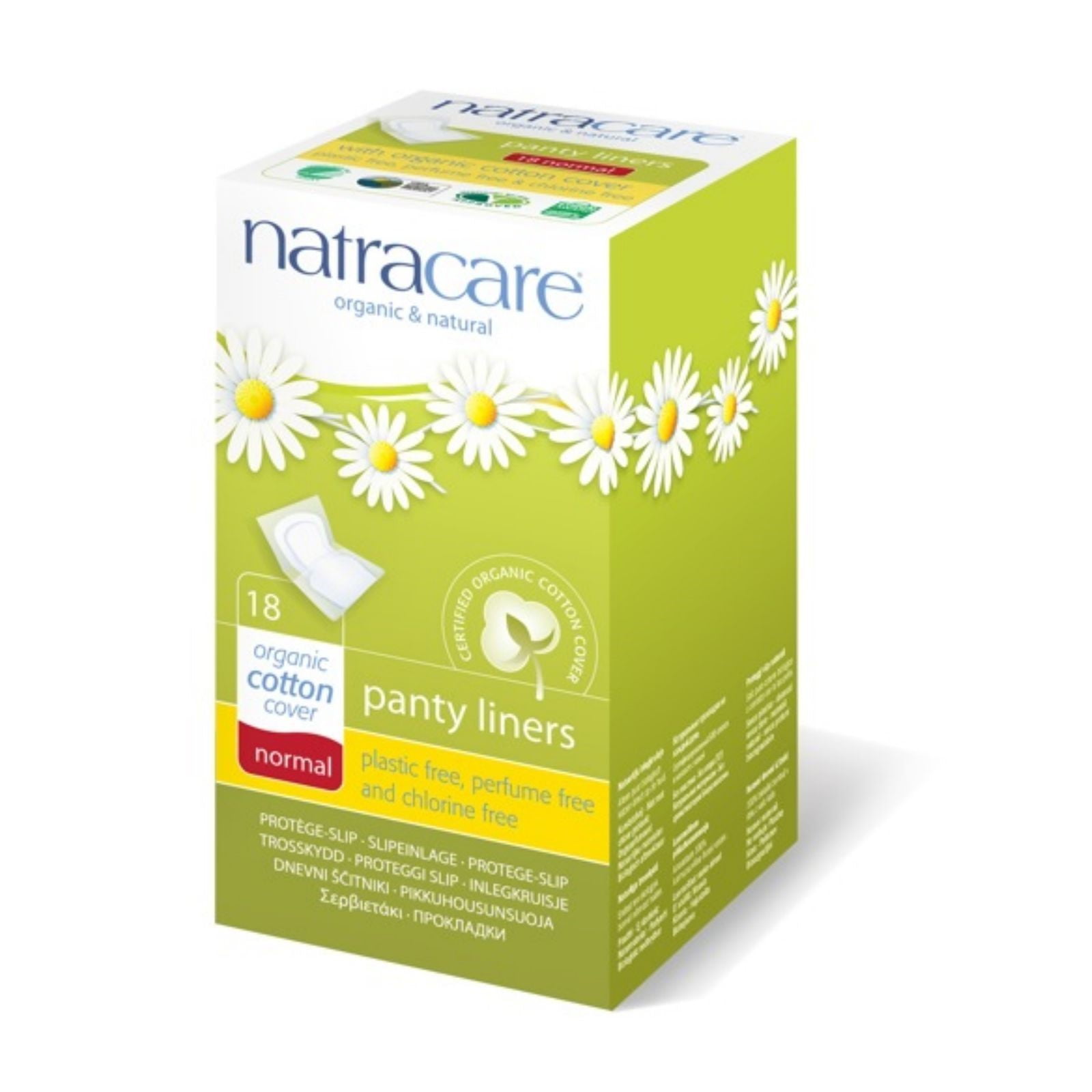 Natracare Panty Liners, Organic Cotton Cover, Normal, 18 Liners