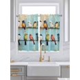 thumbnail image 2 of Kitchen Curtains 45 Inches length, Colorful Oil Painting Window Treatment Curtain Drapes, Vintage Spring Birds Animals Lightweight Window Panels for Living Room Bedroom, 52"x45", 2 Panels, 2 of 7