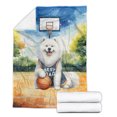 thumbnail image 2 of Happy Father's Day Samoyed Playing Basketball with Best Dad Jersey Cozy Fleece Blanket Siberian Sammy Dog Lover Warm Soft Throw Blanket - 13006, 2 of 5