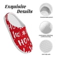 thumbnail image 5 of Lsque Hohoho Pattern Womens Comfort Cotton on Scuff With Memory Foam and Anti-skid Sole Slipper-35/36, 5 of 7