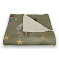 thumbnail image 3 of Creative Products Green Tree and Globe Pattern 50 x 60 Coral Fleece Blanket, 3 of 3