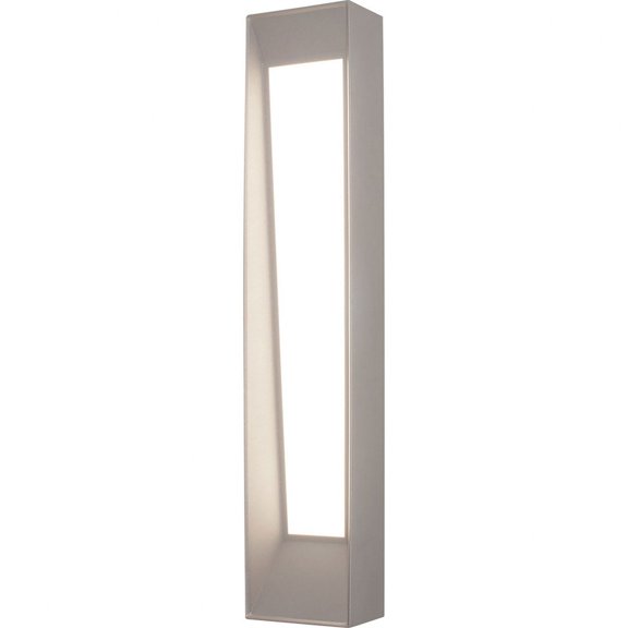 AFX Rowan 20-inch ADA Textured Grey LED Outdoor Sconce, White Acrylic Shade