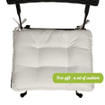 thumbnail image 5 of Set of 2 Folding Chair, PE Rattan Folding Chair Set with Beige Cushion for Backyard Lawn Porch Poolside Garden, 5 of 9