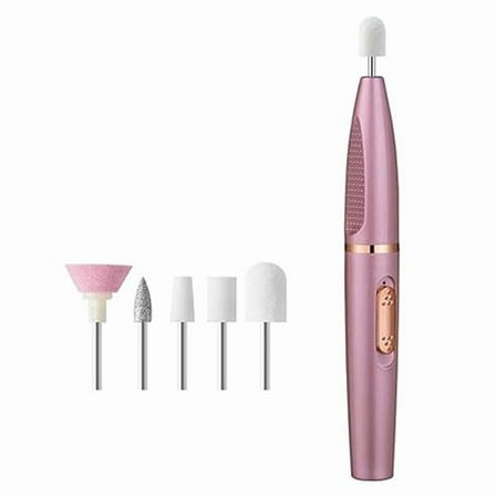 Professional Electric Nail Drill Polishing Machine Kit Rechargeable Portable Nails File Set for Manicure Sanding Tools(Red)