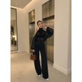 thumbnail image 3 of Women High Neck Cold Shoulder Sheer Long Sleeve Top Elegant Party Vacation Blouse, 3 of 4