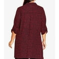 thumbnail image 2 of Avenue Women's Plus Size Elbow Length Relaxed Fit Longline Blouse, 2 of 5