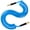 blue, variant on AGALI 1/4 in x 25 ft Polyurethane Air Hose with Bend Restrictor, Air Compressor Hose with 1/4 Solid 100% Pure Copper Quick Connect Fittings and I/M Plug Kit, Coiled PU Air Hose 1/4", Blue