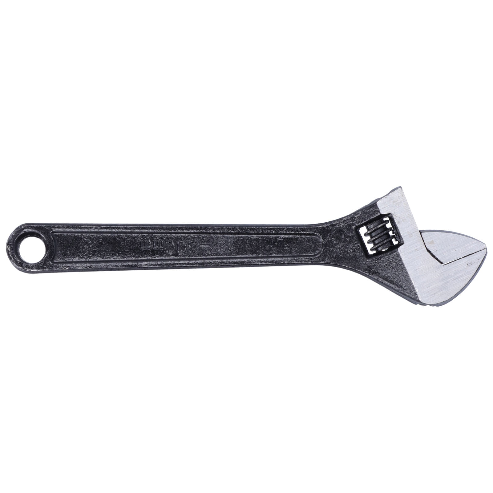 Adjustable spanner wrench 300mm chrome vanadium 12" softgrip handle,with scale 