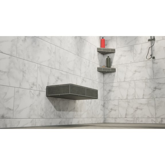 Floating Shower Bench Kit® with Dural XPS Foam Board® - Original Shower Bench Bracket® (24")