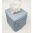 thumbnail image 2 of Checked Gingham Tissue Box Cover by Penny's Needful Things (Cube) (Light Blue), 2 of 2