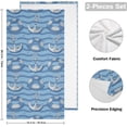 thumbnail image 2 of Summer Anchor Lifebuoy Hand Towels 2 PCS, Navy Blue Kitchen Towel Ultra Soft and Highly Absorbent,Decorative Fingertip Face Towel for Bathroom Hotel, 28.3"x14.4", 2 of 5