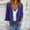 01 Purple, variant on Fewfanhot Womens Tops Long Sleeve Solid Color Knit Blazer Work Office Open Front Blazer Jacket