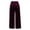 Wine, variant on Women's Velvet Straight Leg Pants High Waist Drawstring Solid Trousers Wide Leg Velour Pants Casual Loose Lounge Pants
