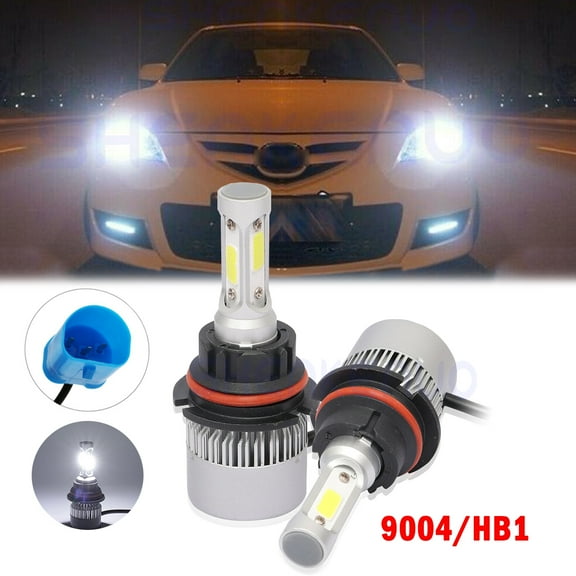 For Mazda protege 1990-1994 2PC 9004 LED Headlight High/Low Beam Bulbs Kit 6000K