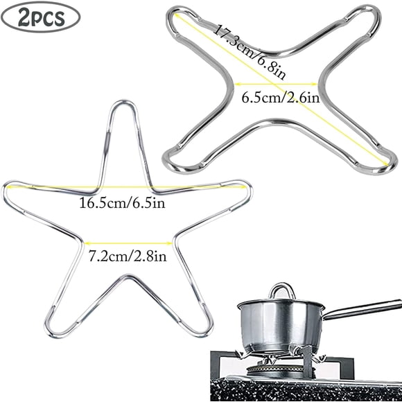 Wosthever Práctico soporte para Wok, 2 piezas, para cocinar fácil y práctico, soporte para cacerola, estante para olla, estufa de cocina Cocina y Comedor