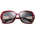 thumbnail image 3 of FEISEDY Polarized Women Square Sunglasses Sparkling Composite Shiny Frame B2289, 3 of 6