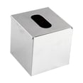 thumbnail image 1 of Cubierta de caja de pañuelos de acero inoxidable cuadrado, soporte de papel de papel de cubo decoración moderna de baño elegante para la oficina de, 1 of 10