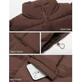 thumbnail image 5 of Women Sleeveless Warm Jackets Casual Stand Collar Puffer Vest Zip Up Quilted Jacket Winter Outerwear Coat, 5 of 6