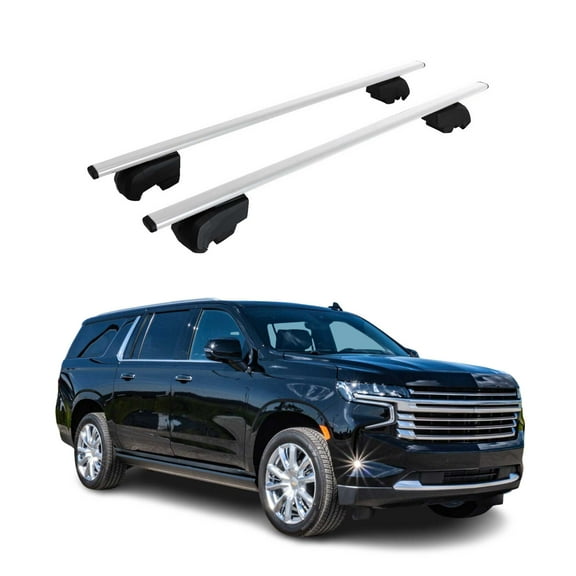 2021-2026 Chevrolet Suburban Roof Rack Cross Bars Silver